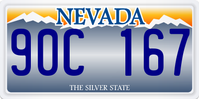 NV license plate 90C167