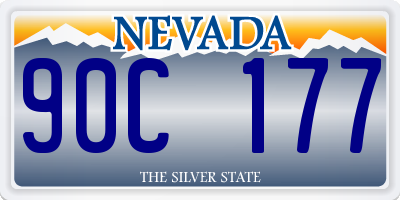 NV license plate 90C177