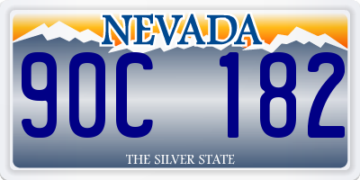 NV license plate 90C182