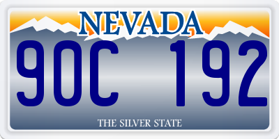 NV license plate 90C192