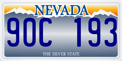 NV license plate 90C193