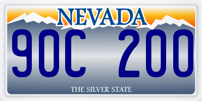 NV license plate 90C200