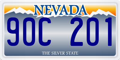 NV license plate 90C201