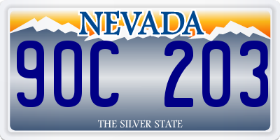 NV license plate 90C203