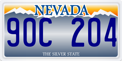 NV license plate 90C204