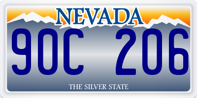 NV license plate 90C206