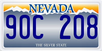 NV license plate 90C208