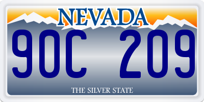 NV license plate 90C209