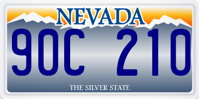 NV license plate 90C210