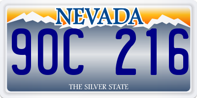 NV license plate 90C216