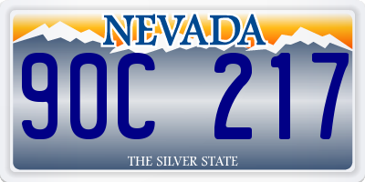 NV license plate 90C217