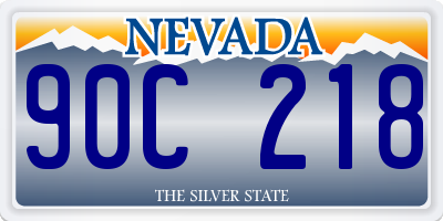 NV license plate 90C218