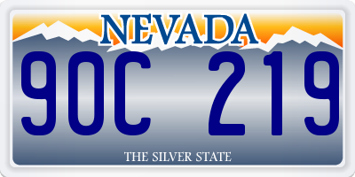 NV license plate 90C219