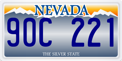 NV license plate 90C221