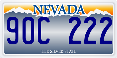 NV license plate 90C222