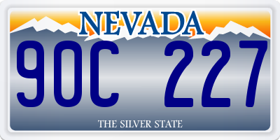 NV license plate 90C227