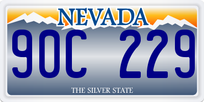 NV license plate 90C229