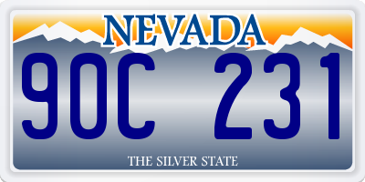 NV license plate 90C231