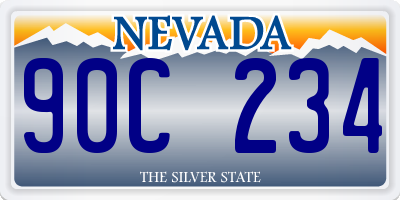 NV license plate 90C234