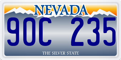 NV license plate 90C235