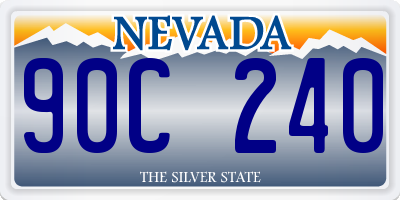 NV license plate 90C240