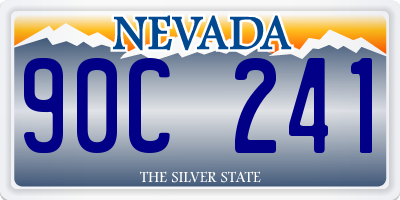 NV license plate 90C241