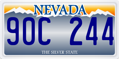 NV license plate 90C244