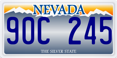 NV license plate 90C245