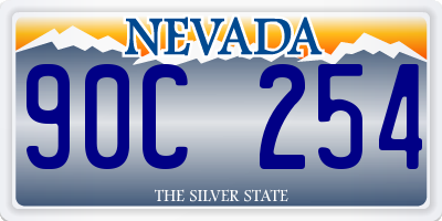 NV license plate 90C254