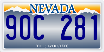 NV license plate 90C281