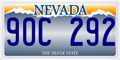 NV license plate 90C292