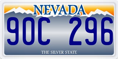 NV license plate 90C296