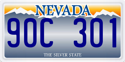 NV license plate 90C301