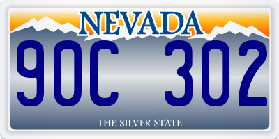 NV license plate 90C302