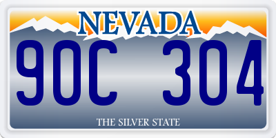 NV license plate 90C304