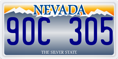 NV license plate 90C305