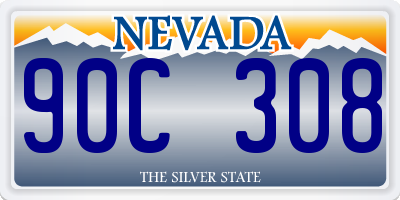 NV license plate 90C308