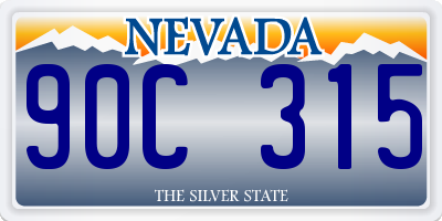 NV license plate 90C315