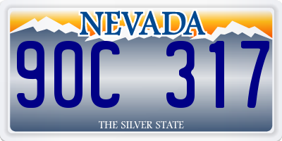 NV license plate 90C317