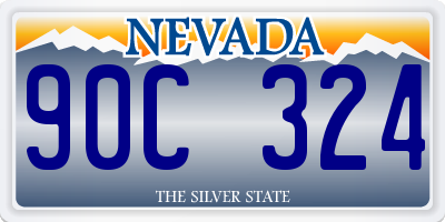 NV license plate 90C324