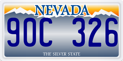 NV license plate 90C326