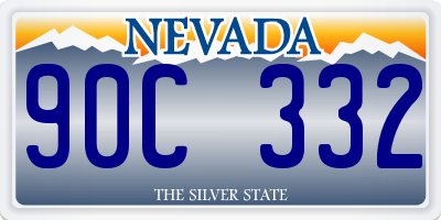 NV license plate 90C332