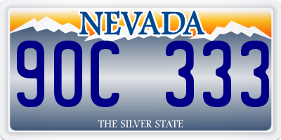 NV license plate 90C333