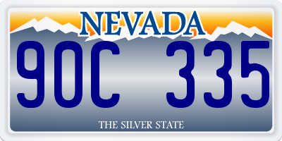 NV license plate 90C335