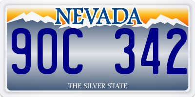 NV license plate 90C342