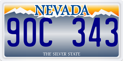 NV license plate 90C343