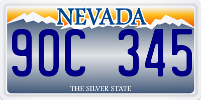 NV license plate 90C345