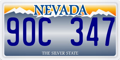 NV license plate 90C347