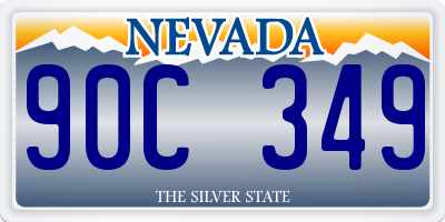 NV license plate 90C349