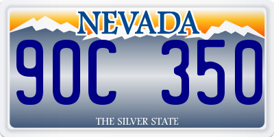 NV license plate 90C350